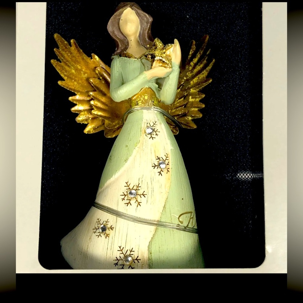 New Discontinued Version St. Nicholas Square Angel Ornament: Hope